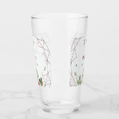 Elegant Roos Gold Geometric Wedding Glas (Links)
