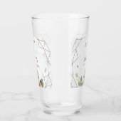 Elegant Roos Gold Geometric Wedding Glas (Rechts)