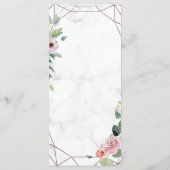 Elegant Roos Gold Geometric Wedding Menu (Achterkant)