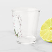 Elegant Roos Gold Geometric Wedding Shot Glas (Rechts)