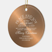 Elegant Roos Gold - Gepersonaliseerde foto - Kerst Keramisch Ornament (Links)