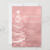 Elegant Roos Gold Glam Kerstbruiloft Kaart (Voorkant)