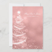 Elegant Roos Gold Glam Kerstbruiloft Kaart (Achterkant)