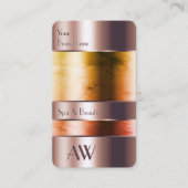 Elegant Roos Gold Glass kan Oranje vloeistoffen In Visitekaartje (Voorkant)