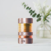 Elegant Roos Gold Glass kan Oranje vloeistoffen In Visitekaartje (Staand voorkant)