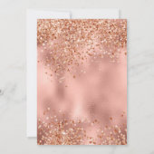 Elegant Roos Gold Glitter 40th Birthday Invite Aankondiging (Achterkant)