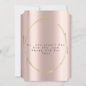 Elegant roos Gold Glitter 50e verjaardag in Kaart (Achterkant)