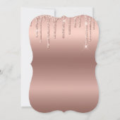 Elegant Roos Gold Glitter 50e verjaardag Kaart (Achterkant)