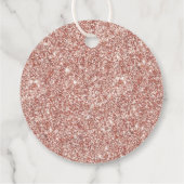 Elegant Roos Gold Glitter bevestiging of baptisme Bedankjes Labels (Achterkant)