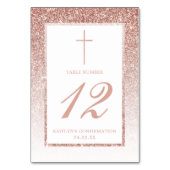 Elegant Roos Gold Glitter bevestiging of baptisme Kaart (Voorkant)