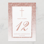 Elegant Roos Gold Glitter bevestiging of baptisme Kaart (Voorkant)