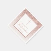 Elegant Roos Gold Glitter bevestiging of baptisme Servet (Hoek)