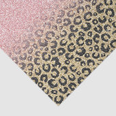 Elegant Roos Gold Glitter Black Leopard Print Tissuepapier (Detail)