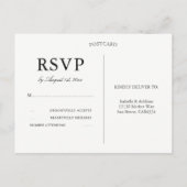 Elegant Roos Gold Glitter | Bloemen bruiloft RSVP Uitnodiging Briefkaart (Achterkant)