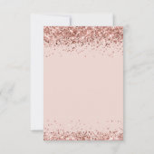 Elegant Roos Gold Glitter Blush Any Age Verjaardag Kaart (Achterkant)