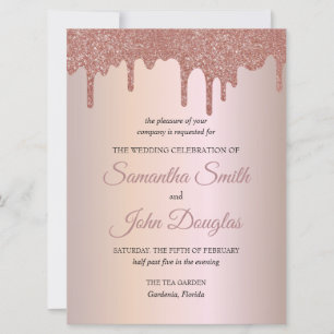 Elegant Roos Gold Glitter, Blush en Black Text