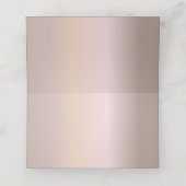 Elegant Roos Gold Glitter, Blush en Black Text Plaatskaartje (Binnenkant ongevouwen)