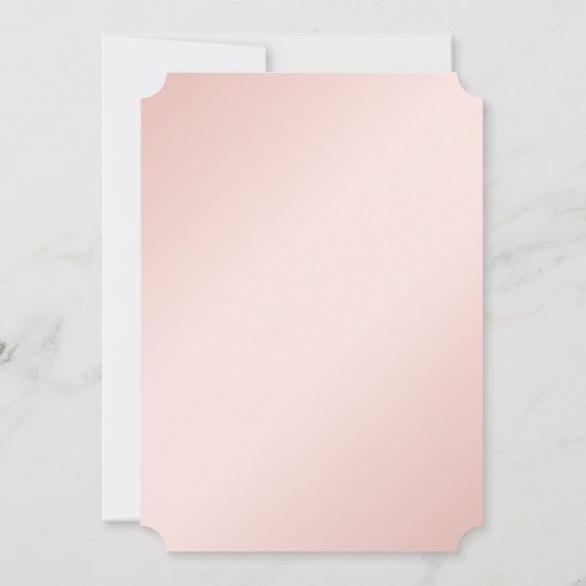 Elegant Roos Gold Glitter Blush Pink Girl Baptisme Kaart (Achterkant)