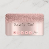 Elegant Roos Gold Glitter Bokeh Loyalty Kaart (Voorkant)