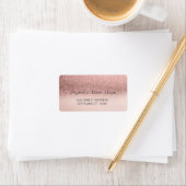 Elegant Roos Gold Glitter Bokeh Ombre Label (Insitu)