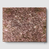 Elegant Roos Gold Glitter Bruiloft Gastenboek (Achterkant)