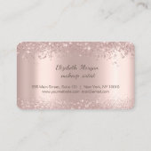 Elegant Roos Gold Glitter Confetti Dust Klantenkaartje (Achterkant)