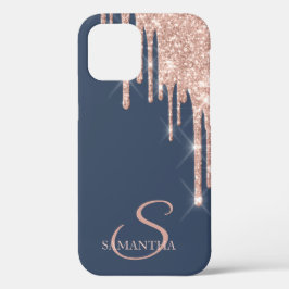 Elegant Roos Gold Glitter Drips Hoesje-Mate iPhone Case-Mate iPhone Case