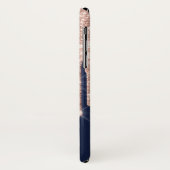 Elegant Roos Gold Glitter Drivers, marineblauw Case-Mate iPhone Case (Achterkant/links)