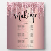 Elegant roos gold glitter druppelt make-up service fotoplaat (Voorkant)