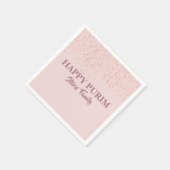 Elegant Roos Gold Glitter Dust Happy Purim Servet (Hoek)