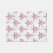 Elegant Roos Gold Glitter en marmer kerstboom Fleece Deken (Voorkant (Horizontaal))