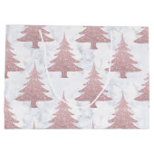 Elegant Roos Gold Glitter en marmer kerstboom Groot Cadeauzakje (Achterkant)