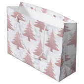 Elegant Roos Gold Glitter en marmer kerstboom Groot Cadeauzakje (Achterkant Gekanteld)