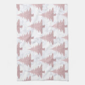 Elegant Roos Gold Glitter en marmer kerstboom Theedoek (Verticaal)