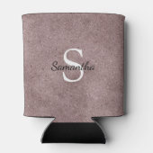 Elegant Roos Gold Glitter Folie Sparkle Monogram Blikjeskoeler (Achterkant)