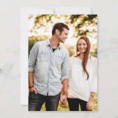 Elegant Roos Gold Glitter Foto Weddenschap Kaart (Achterkant)