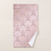 Elegant Roos Gold Glitter Gingerbrood Man Patroon Bad Handdoek (Handdoek)