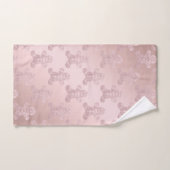 Elegant Roos Gold Glitter Gingerbrood Man Patroon Bad Handdoek (Handdoek)