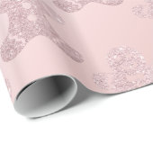 Elegant Roos Gold Glitter Gingerbrood Man Patroon Cadeaupapier (Rol Hoek)