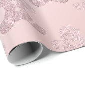 Elegant Roos Gold Glitter Gingerbrood Man Patroon Cadeaupapier (Rol Hoek)