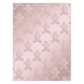 Elegant Roos Gold Glitter Gingerbrood Man Patroon Tafelkleed (Voorkant)