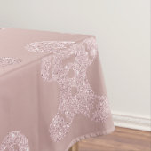 Elegant Roos Gold Glitter Gingerbrood Man Patroon Tafelkleed (Voorbeeld)