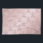 Elegant Roos Gold Glitter Gingerbrood Man Patroon Theedoek<br><div class="desc">Kerstavond van het kerstbrood Man Pattern in faux roos gold glitter</div>