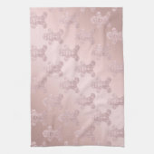 Elegant Roos Gold Glitter Gingerbrood Man Patroon Theedoek (Verticaal)