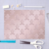 Elegant Roos Gold Glitter Gingerbrood Man Patroon Tissuepapier (Craft)