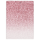 Elegant Roos Gold Glitter Girly Monogram Klembord (Achterkant)