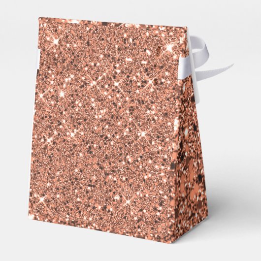 Elegant Roos Gold Glitter Hartelijk dank Bedankdoosjes (Achterkant)