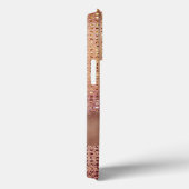 Elegant Roos Gold Glitter Jewels Burgundy Script C Case-Mate iPhone Case (Achterkant / Rechts)