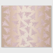 Elegant Roos Gold Glitter-kerstboompatroon Cadeaupapier (Vlak)