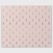 Elegant Roos Gold Glitter-kerstboompatroon Cadeaupapier (Vlak)